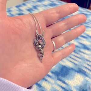 Sterling Silver/Amethyst Phoenix Necklace